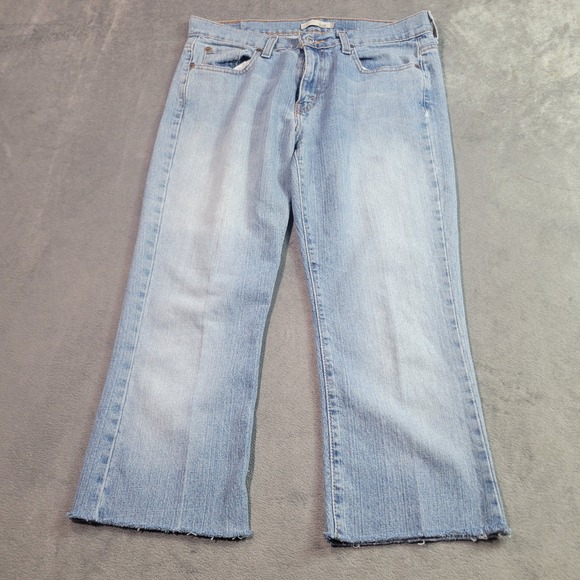 Levi's Denim - Levi's Jeans Women 8L Light Blue 515 Bootcut Stretch Raw Hem Casual Y2K Denim